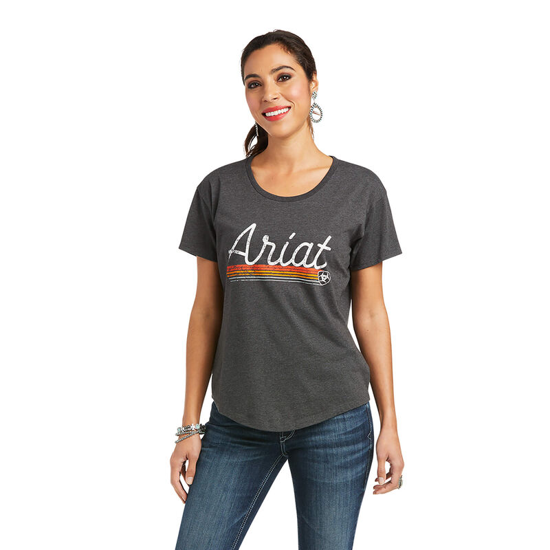 Camisetas Ariat Underline Script Gris Oscuro Mujer - Chile 096-EWHBPQ